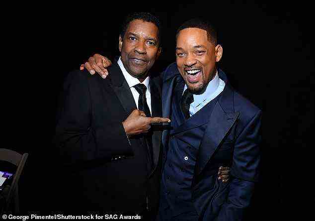 Denzel and Will: Before he accepted his award, Will was seen receiving some kind words from his mentor, Denzel Washington