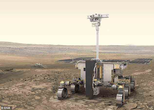 Der Rosalind Franklin Mars Rover (hier auf dem Mars abgebildet) sollte im September 2022 zum Roten Planeten abheben – aber der Start in diesem Jahr ist jetzt „sehr unwahrscheinlich“.