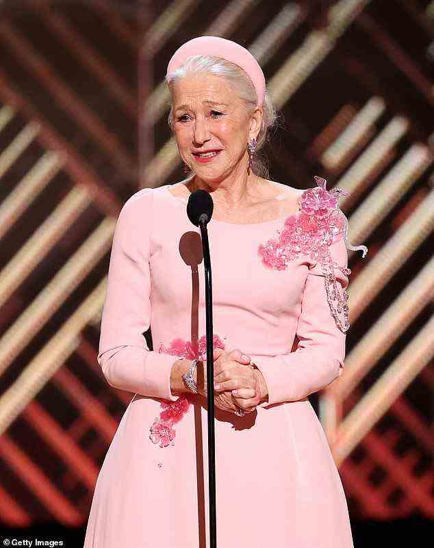 Beeindruckend: Helen Mirren begeisterte das Publikum, als sie am Sonntagabend in Los Angeles ihren Screen Actors Guild Lifetime Achievement Award entgegennahm