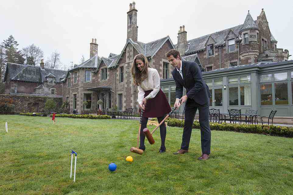 Andy Murray pictured at Cromlix with his wife, Kim. The tennis superstar bought the hotel in 2013
