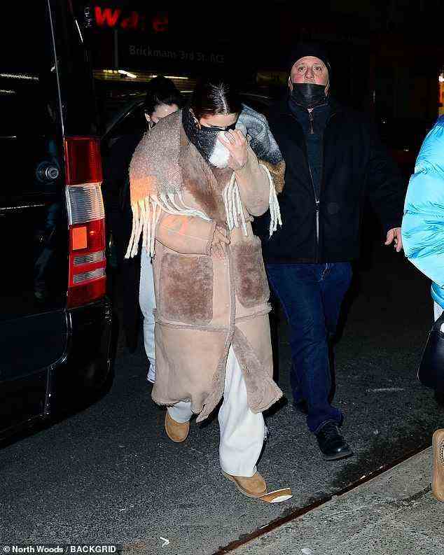 Dem Wetter trotzen: Selena Gomez trotzte am Dienstagabend der New Yorker Kälte, als sie sich auf den Weg zum Comedy Cellar im Village Underground machte