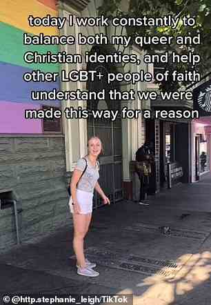 Now, she said she 'constantly' works to balance both her 'queer and Christian identities,' while helping other LGBTQ+ people of faith 'understand they were made this way for a reason'