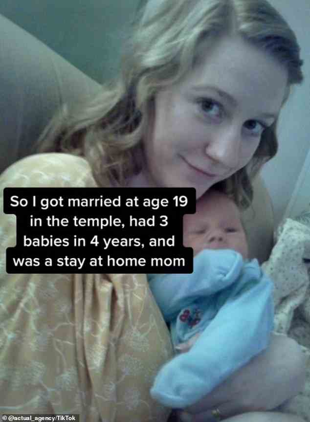 She said she got married at age 19 and had three babies in four years