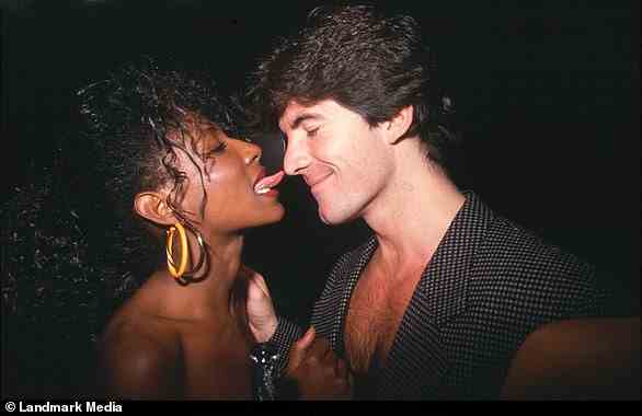 In 2020, Sinitta suggested her on-off romance with Simon was 'never really over' until he had son Eric with girlfriend Lauren Silverman in 2014 (pictured 1980s)