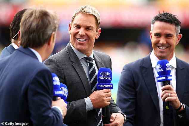 Kevin Pietersen (right) tweeted his stunned reaction to the news of his friend Warne's death
