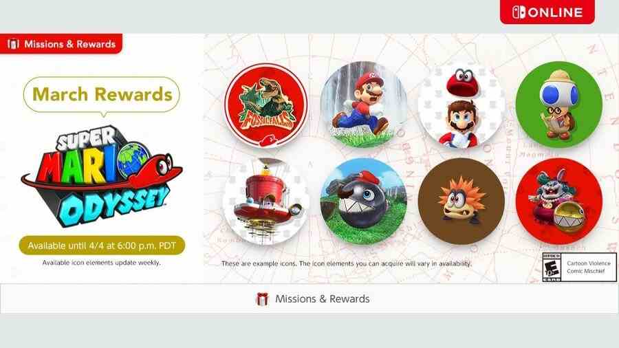 Super Mario Odyssey-Symbole wechseln online