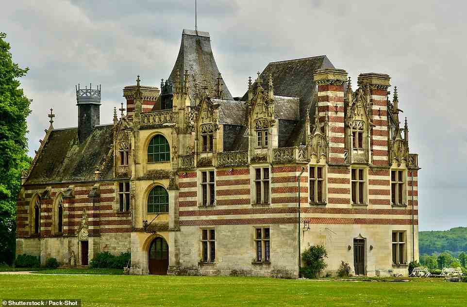 Chateau d¿Etelan (pictured) is a flamboyant Gothic manor built on the site of a medieval castle, of which only the cellar, the castle wall and the guard house dating back to 1350 remain