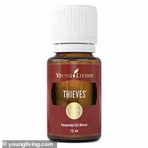 The Young Living Thieves Essential Oil has been university tested to kill mould (pictured)