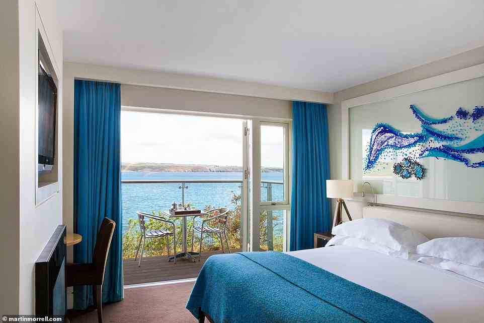 Rooms at the Cliff House Hotel, which is built into a rock face, are priced from about £270 per night