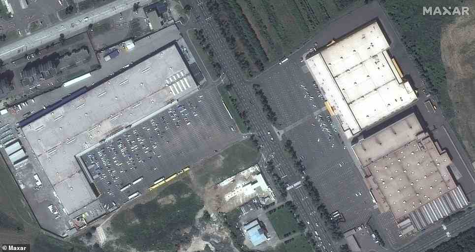 Before/after: Satellite images of Mariupol's largest shopping center show how it has been all-but destroyed by Russian artillery, which has been bombarding the city for more than a week