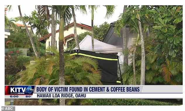 Die Leiche von Gary Ruby wurde am Dienstag einbetoniert in seiner Badewanne in seinem Luxushaus in der Nähe von Honolulu gefunden