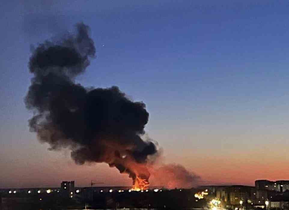 Russia attacked the Lutsk aircraft plant leading to large explosions in the Ukrainian city