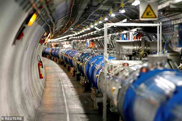 A general view of the Large Hadron Collider (LHC) experiment during a media visit at the Organization for Nuclear Research (CERN) in 2014