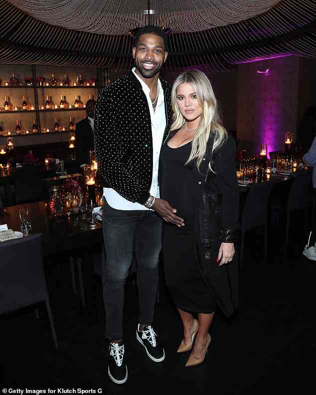 Scandal: Communications between Nichols and Thompson are said to be from April 2021 when the trainer was pregnant with his son, conceived while he was in a relationship with Khloe. Tristan and Khloe seen in 2018