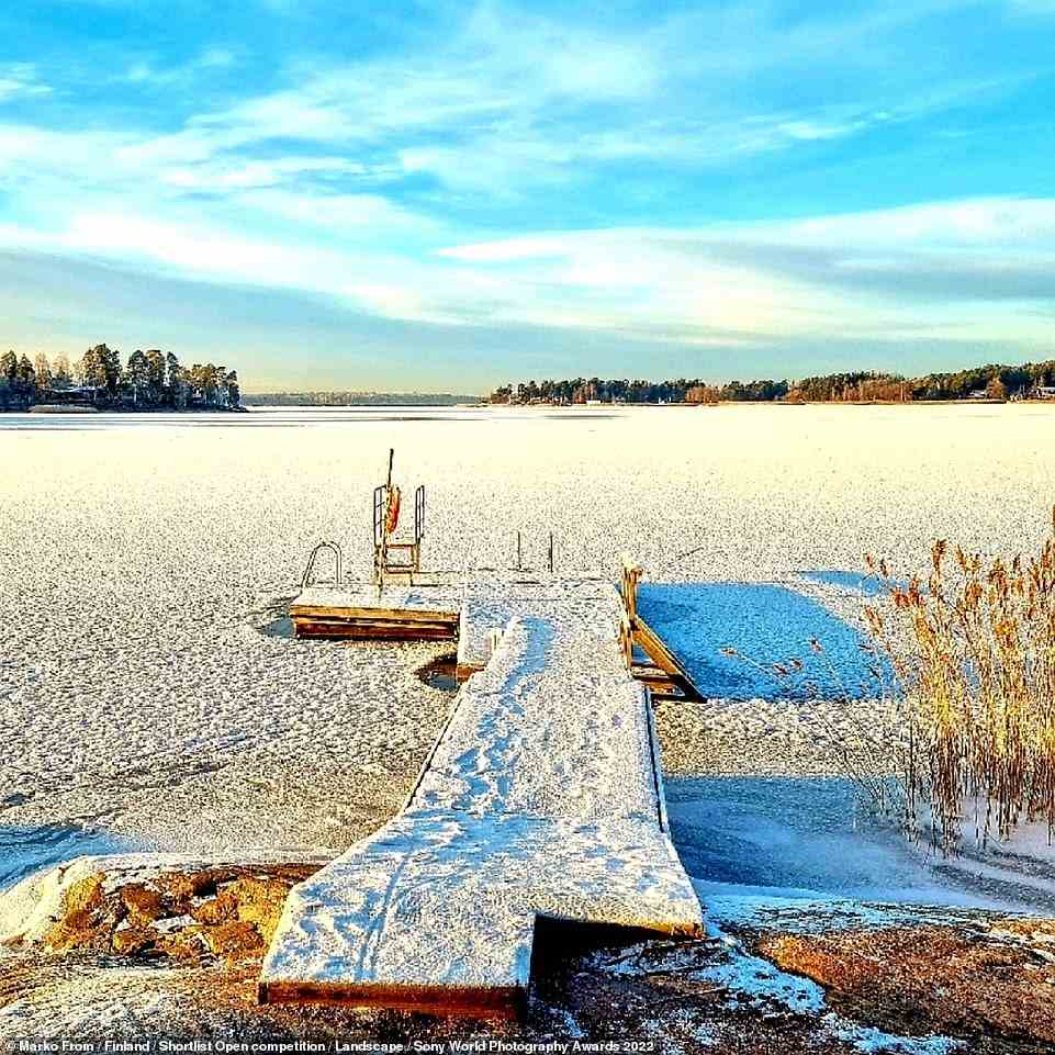 'Amazing View' is a fitting title for this snow-dusted scene, which Finnish photographer Marko From took in Naantali, Finland. A frosty jetty draws the eye out over the frozen lake, a stunning vista that saw the picture shortlisted in the Landscape category