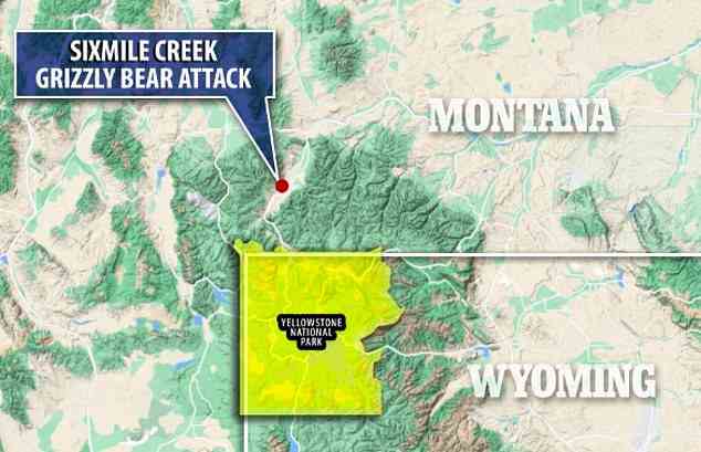 Im Bild: der Ort des tödlichen Grizzly-Angriffs, der Berichten zufolge Clouatres Leben im Zusammenhang mit dem Yellowstone-Nationalpark gekostet hat