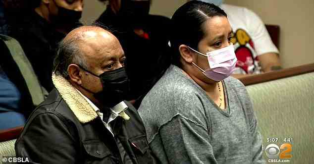 Marcelino and Rosa Olguin are pictured at their arraignment for child abuse charges against multiple foster children in December