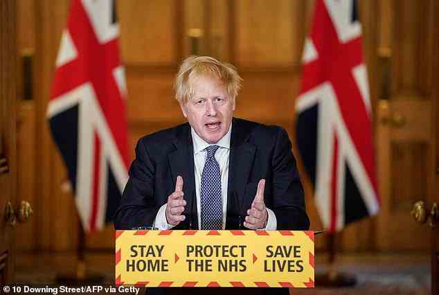 After weeks of surging Covid infections, and horrified by the staggering scale of hospitalisations and deaths in Spain and Italy, the Government had concluded there was no option but to issue an unprecedented order to curb the growing pandemic crisis. It was following the science, after all. (Pictured: Boris Johnson addressing the nation in 2020)