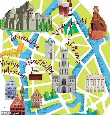 Lassen Sie sich von Gent verzaubern, einer Stadt mit romanischer Architektur, historischen Kirchen und Museen