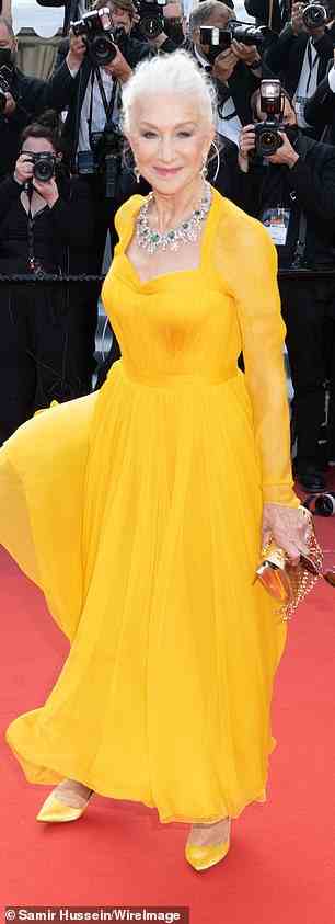 Helen war letztes Jahr in Cannes in diesem maßgeschneiderten Kleid von Dolce & Gabbana Vitamin D in menschlicher Form und ein wandelnder Widerstand gegen alle, die sagten, Frauen sollten in den Hintergrund treten