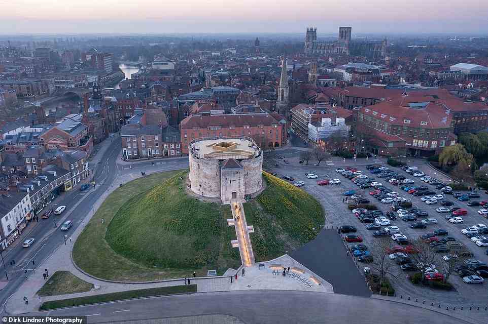 York's medieval Clifford's Tower (pictured) has had a stunning £5million makeover that provides access to royal rooms inaccessible for almost 340 years