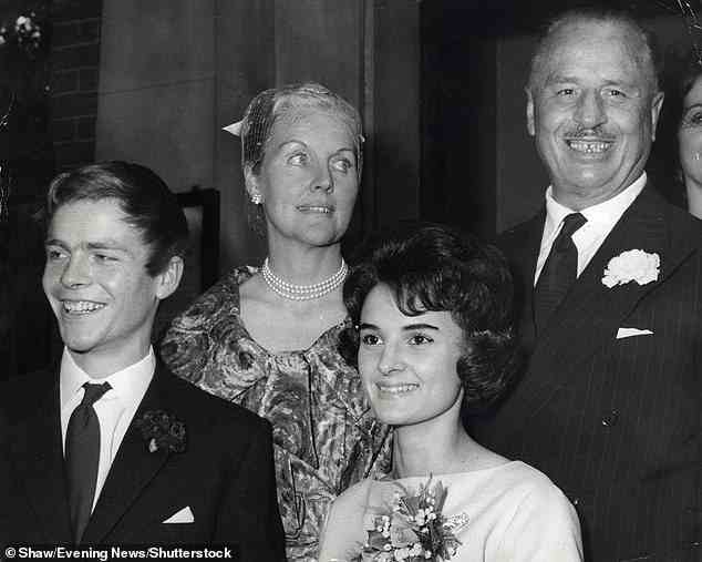 The couple at Max Mosley's wedding to his bride Jean Taylor at Chelsea Register Office in 1960