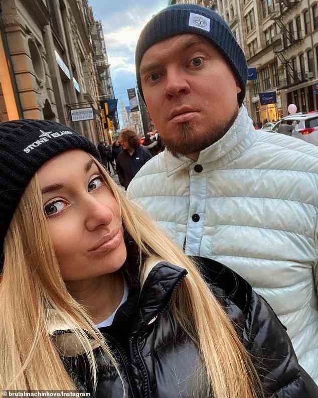 Kirill and Alena are seen on January 26, 2020, outside the Soho Grand hotel in Manhattan