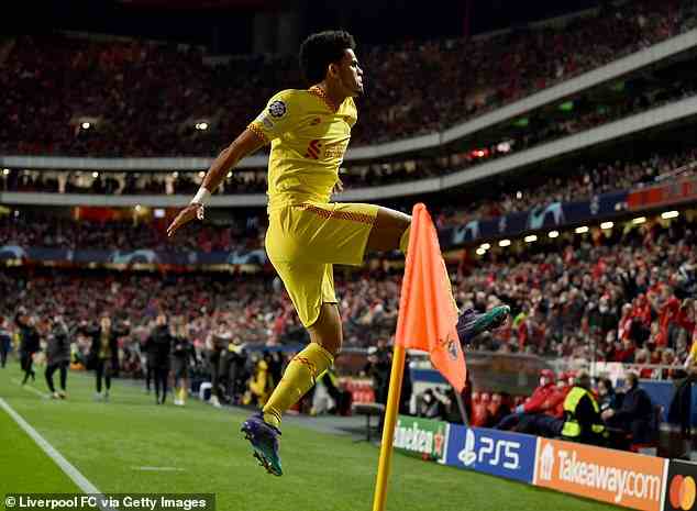 Diaz wurde schockierend angegriffen, als er Liverpools drittes Tor gegen Benfica feierte