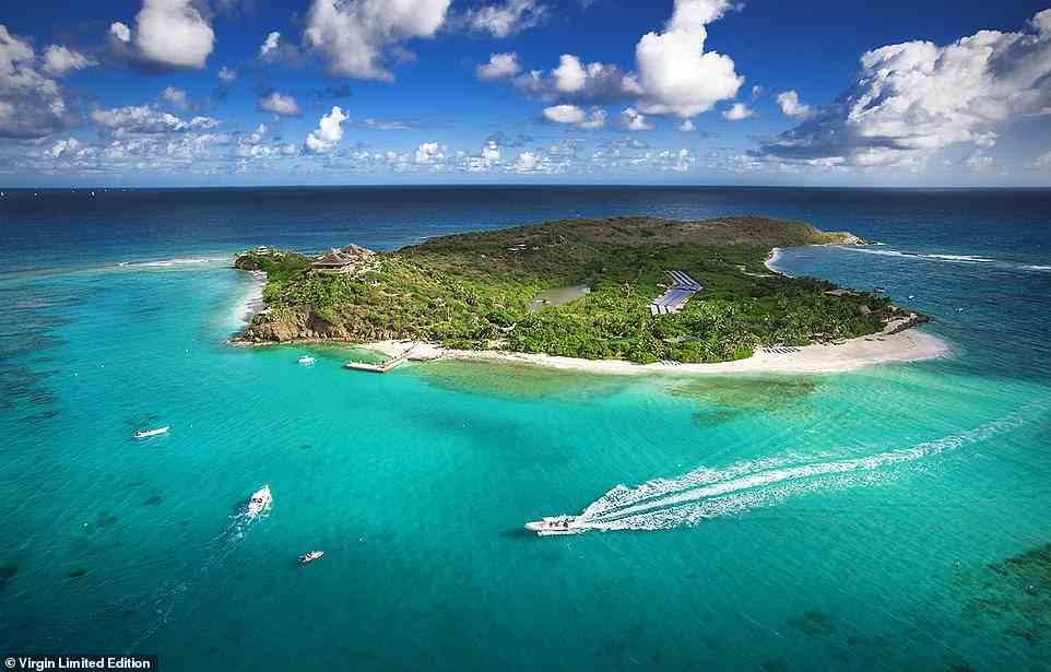 Laut Max ist Osea Island „wahrscheinlich das nächste, was Großbritannien an Necker Island (im Bild), Sir Richard Bransons Gaffel in der Karibik, hat“.