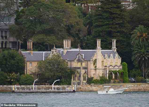 Stunning: The couple tied the knot in a secret ceremony at the heritage-listed Carthona mansion in Darling Point, Sydney