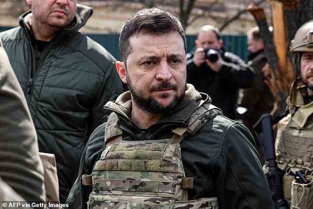 President Zelenskyy (pictured fighting during the war) has made numerous pleas with NATO to enforce a no-fly zone over Ukraine in the past