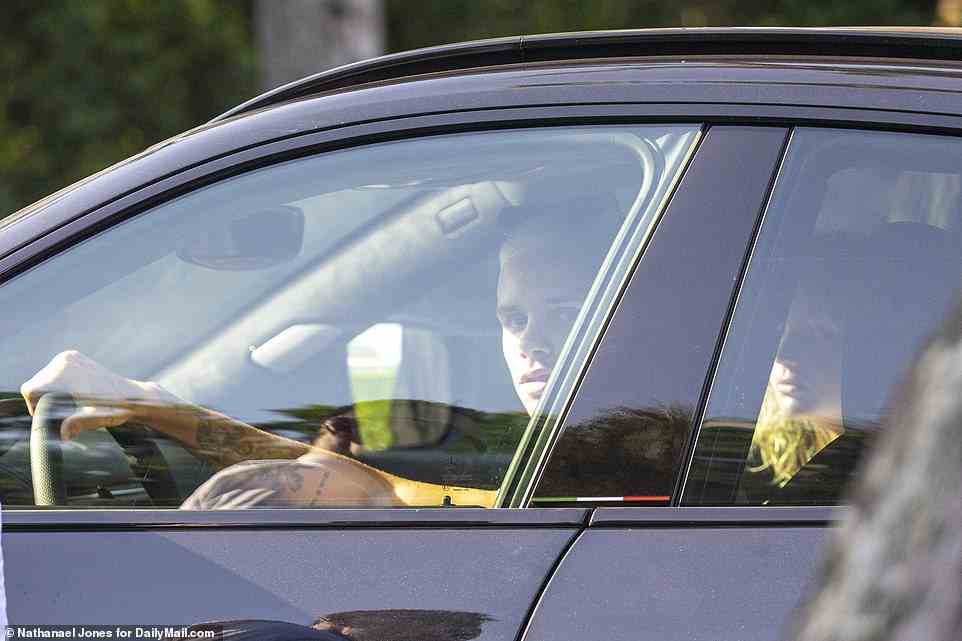 Siblings: The Beckham family were also spotted at the event, with Brooklyn's brother Romeo driving himself to the wedding rehearsal