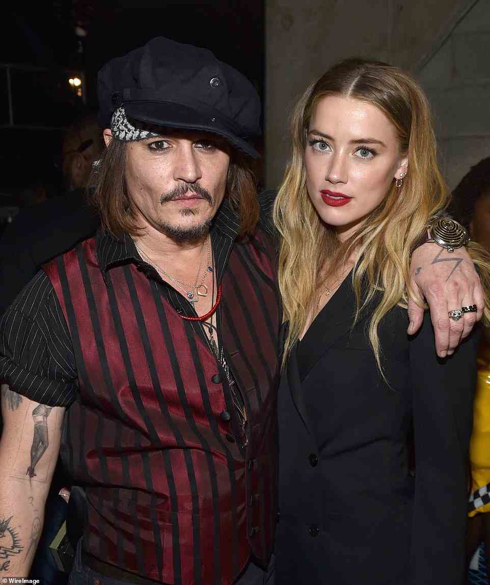 Amber Heard and Johnny Depp - whose divorce was finalized in January 2017 - are seen together in  California the previous year