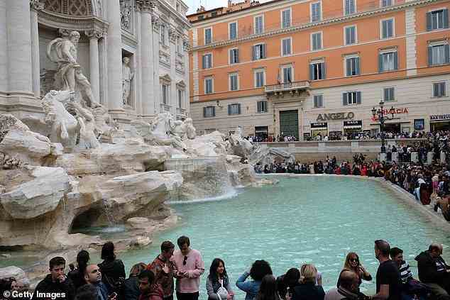 In the book, Haart revealed she and an ex-boyfriend named Lucas once had sex in public at the Trevi Fountain in Rome, Italy, as 'throngs of people' stood by (stock photo)