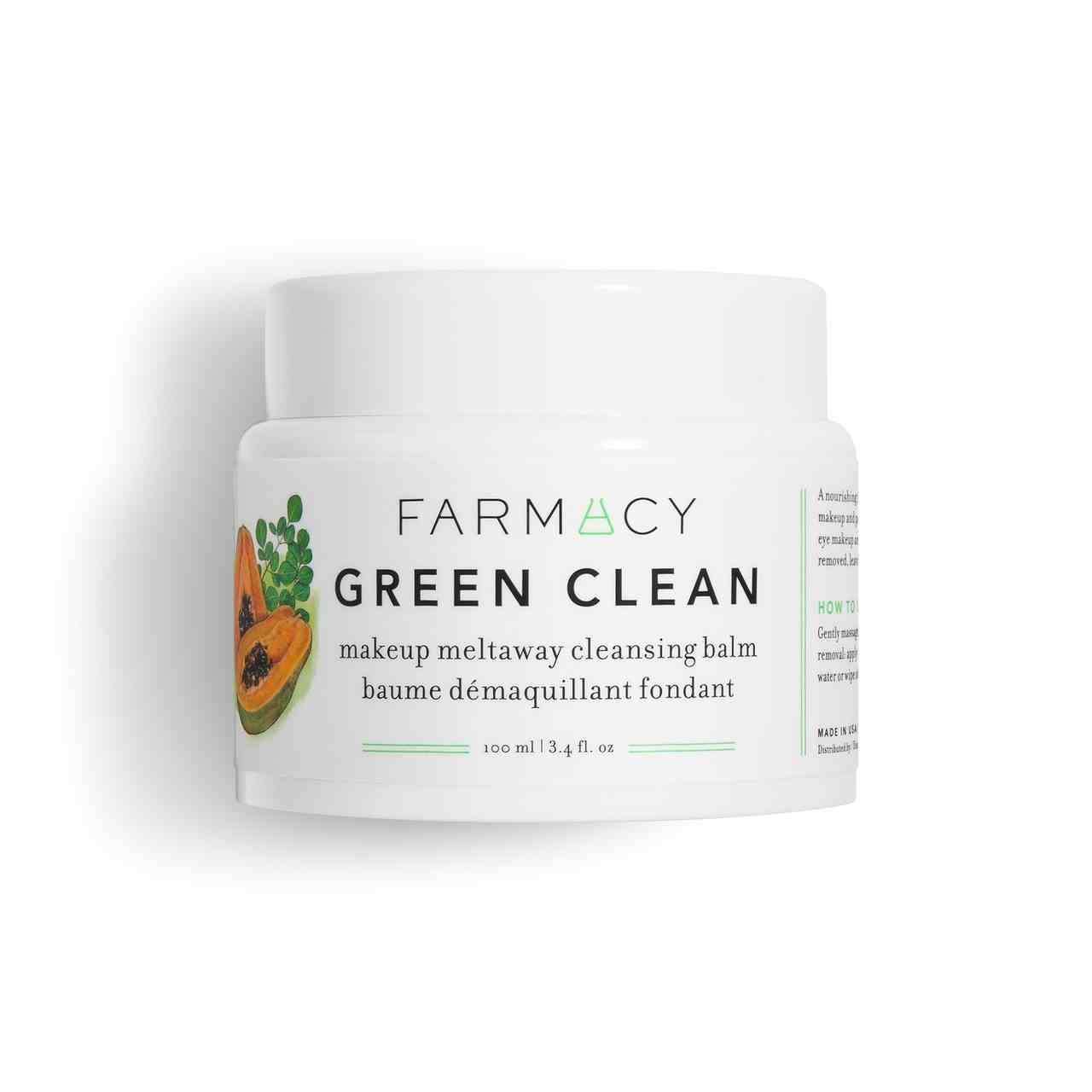 Farmacy Green Clean Makeup Meltaway Reinigungsbalsam auf weißem Hintergrund
