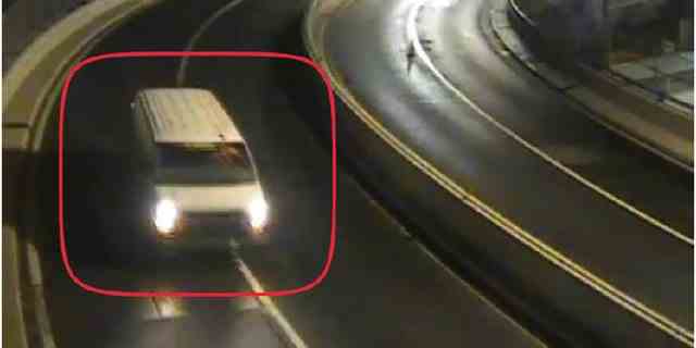 Surveillance video shows James' U-Haul van crossing the Verrazzano-Narrows Bridge early Tuesday morning.