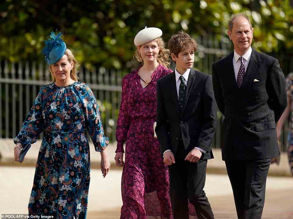 The royals appeared in good spirts, despite the Queen, Prince Charles and the Duchess of Cornwall choosing not to attend the annual event