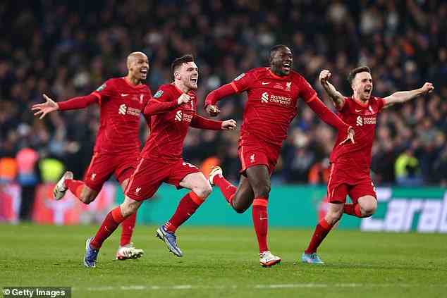 Liverpool schlug Chelsea im Februar im Wembley-Stadion im Elfmeterschießen, als sie das Vierfache jagten