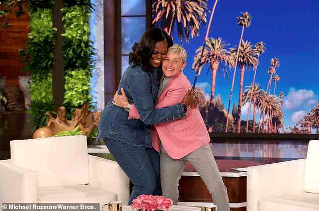 Michelles Auftritt in der Dienstagsfolge der Ellen Show ist das 11. Mal, dass sie mit der Moderatorin auf Sendung geht