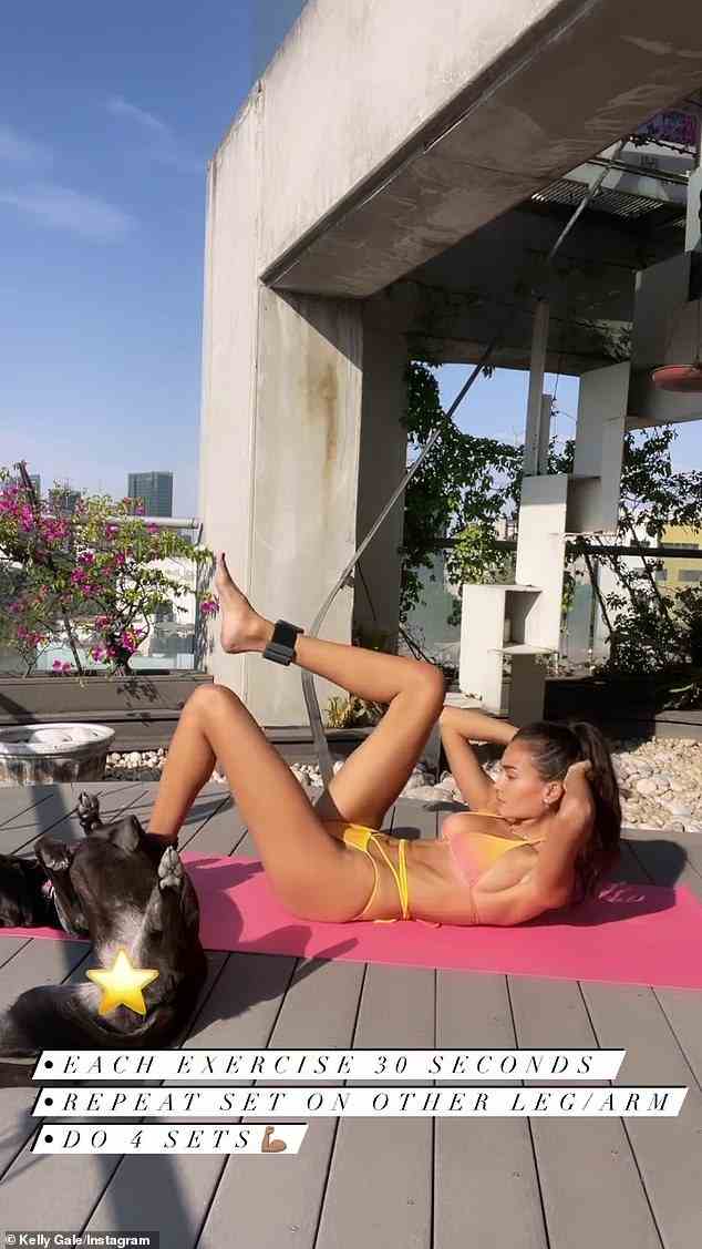 Folgen Sie ihrem Beispiel: Die 26-Jährige hat ein Video gepostet, in dem sie auf dem Balkon ihrer Stadtwohnung auf einer Yogamatte trainiert