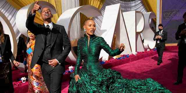 Will Smith und Jada Pinkett Smith treffen am Sonntag, den 27. März 2022, im Dolby Theatre in Los Angeles bei den Oscars ein. 