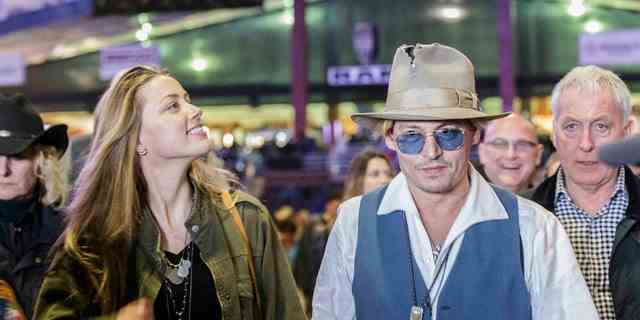 Johnny Depp and Amber Heard at Rodeo Austin in 2014.