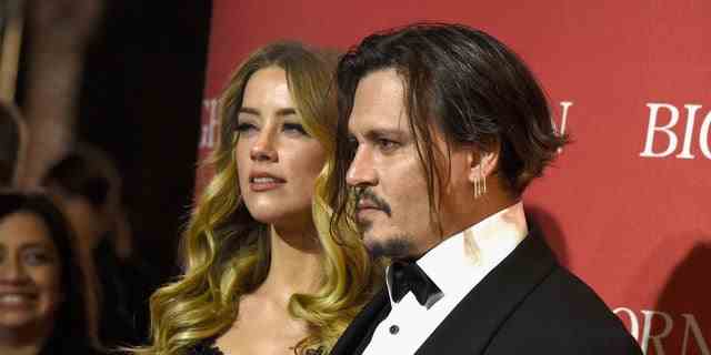 Amber Heard and Johnny Depp in January 2016. Heard filed for divorce four months later.