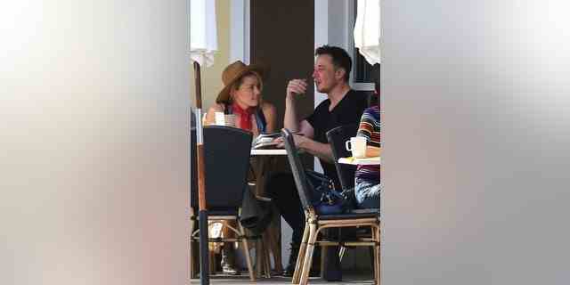 Elon Musk and Amber Heard are pictured here in Los Angeles in 2017. The pair were reportedly broken up at this time. However, they later reconciled before calling it off for good in 2018.