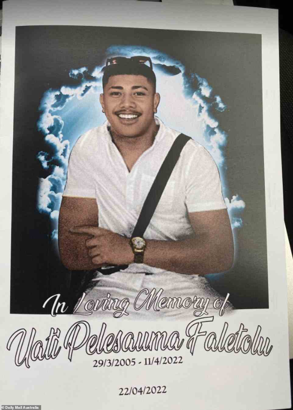 On Friday, hundreds of grieving family and friends, including Uati's pregnant girlfriend Taylor Piliae, arrived at Hillsong Church in Baulkham Hills for their final farewells