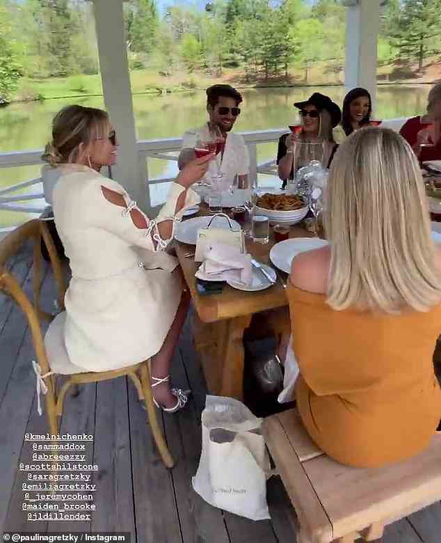 Paulina's younger sister Emma Gretzky, her sister-in-law Sara Gretzky, and her future sister-in-law Samantha Johnson were among the guests