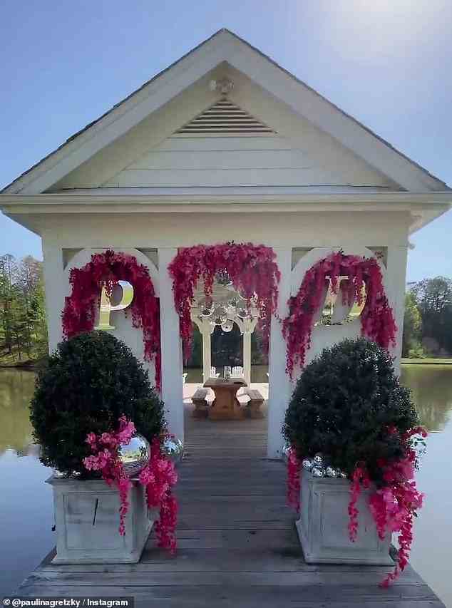 The pre-wedding event was held inside the boathouse on Old Walland Pond at Blackberry Farm, a luxury hotel and resort outside of Knoxville, Tennessee