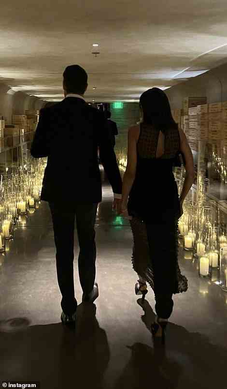 As well as the flower wall, there was also a stunning hallway filled with candles, which Paige and Craig were pictured strolling down after the wedding and before the reception