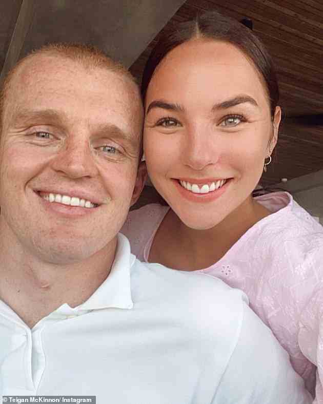 Alex McKinnon (pictured left) and his wife Teigan (right) announced their split over the weekend