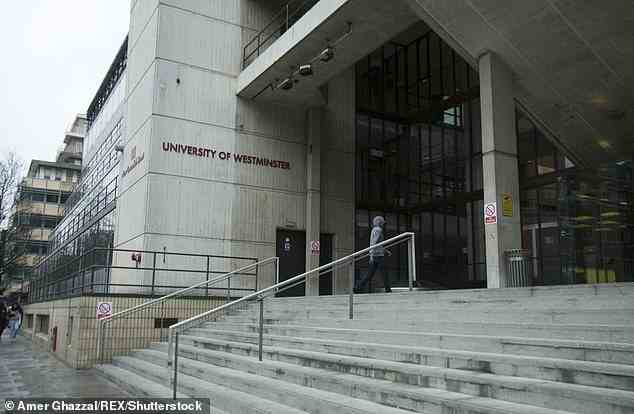 Mr Patel obtained a first class degree in accounting from the University of Westminster (pictured)